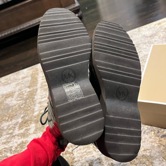 MICHAEL Michael Kors Haskell Crocodile Embossed Leather Combat Boot - Picture 6 of 6